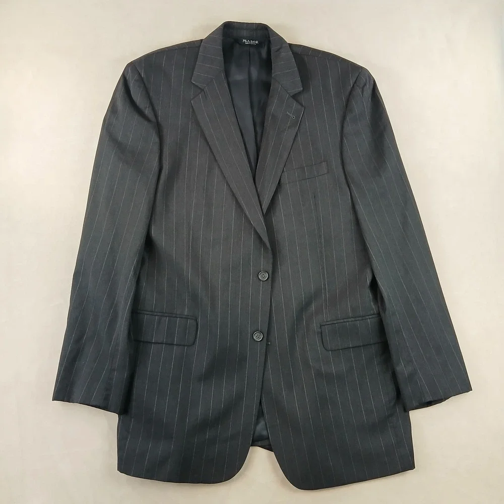 Jos A Bank 44XL Mens Sport Coat Jacket Charcoal 22x35 44 XL